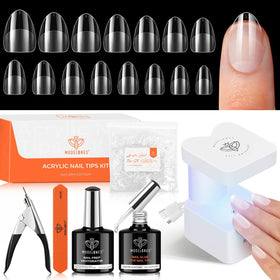 modelones front packaging showing complete almond gel kit and contents for convenience