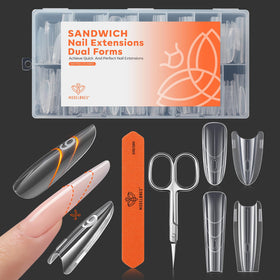 Modelones front packaging showing 240-piece dual form kit for precise extensions