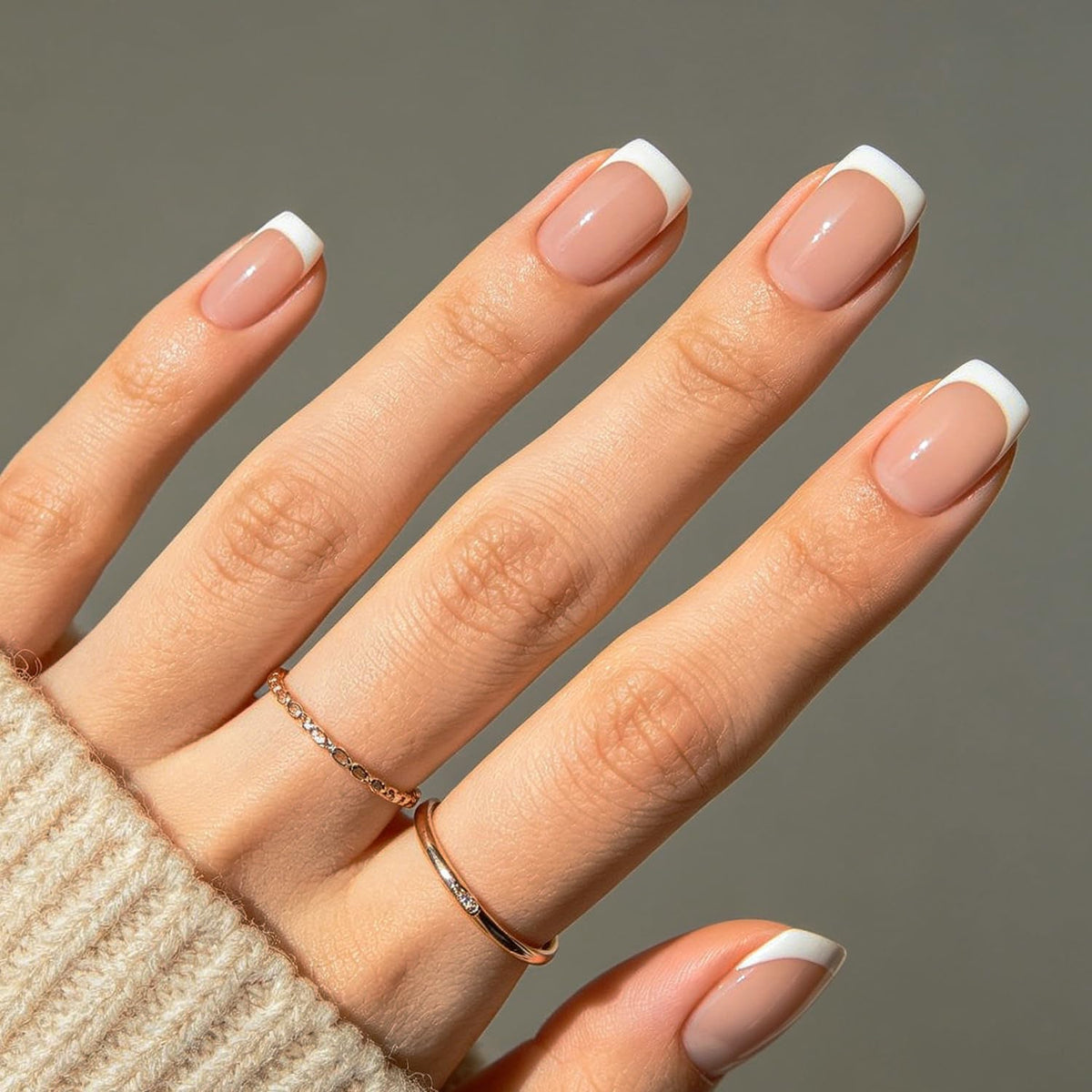 modelones front packaging showing summer pink white French tips and kit contents for instant manicure