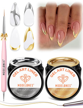 modelones front packaging showing gold and silver kit, clear gift presentation
