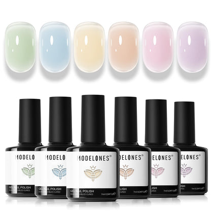 modelones front packaging showing six pastel jelly bottles and kit benefits