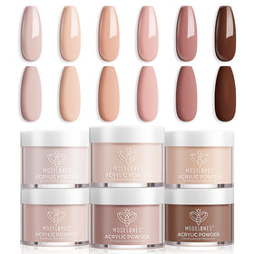 modelones front packaging showing six nude jars and tidy display benefit easy selection