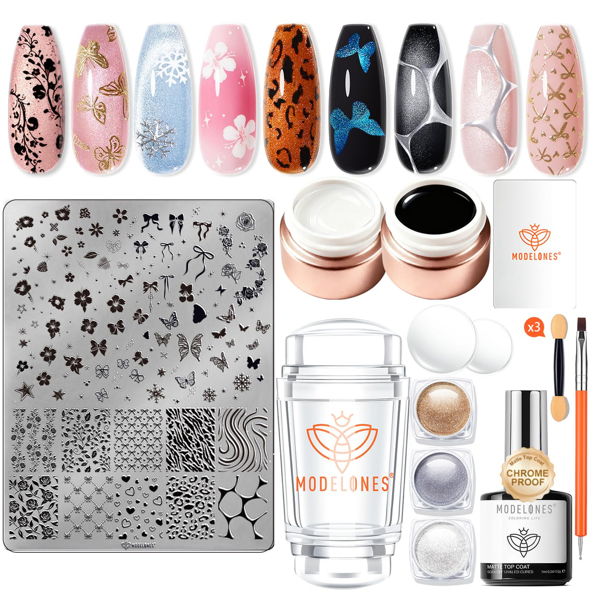 modelones front packaging showing full 16-piece kit and benefits