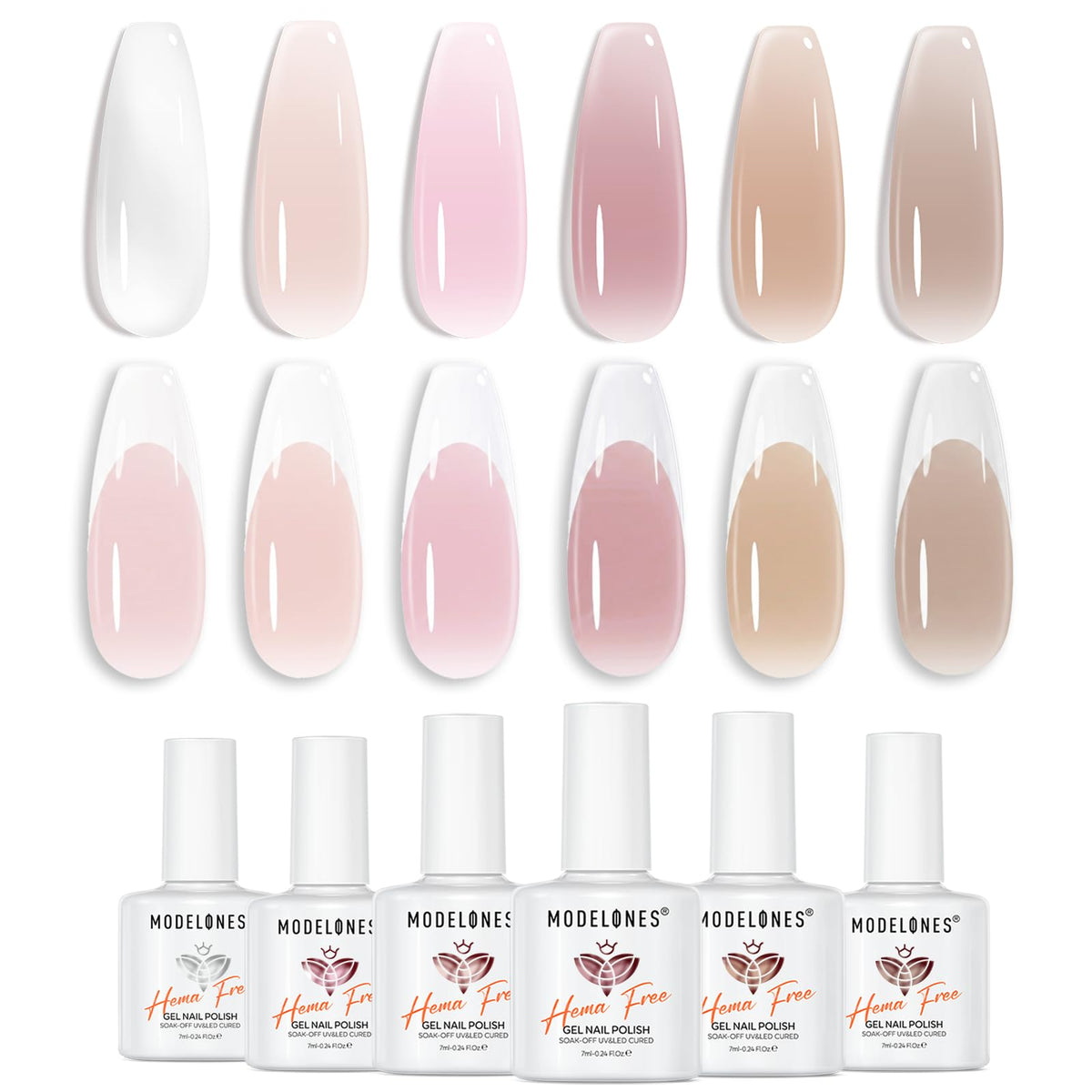 modelones front packaging shot showing six jelly gel bottles and kit benefits