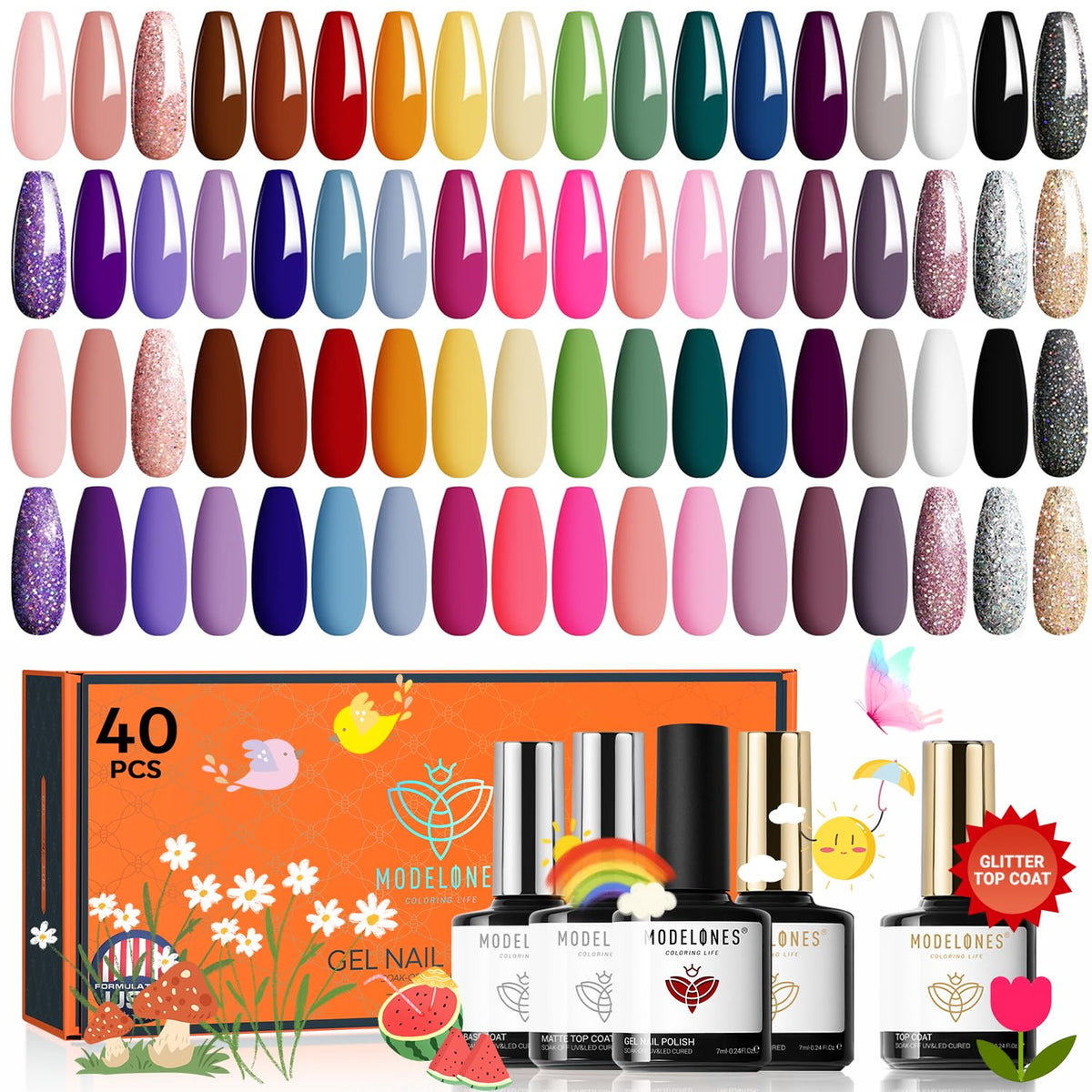 modelones front packaging showing full 40-piece kit and color variety benefit