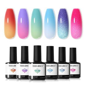 modelones front packaging showing six bottles and gift box, showcases complete kit benefit