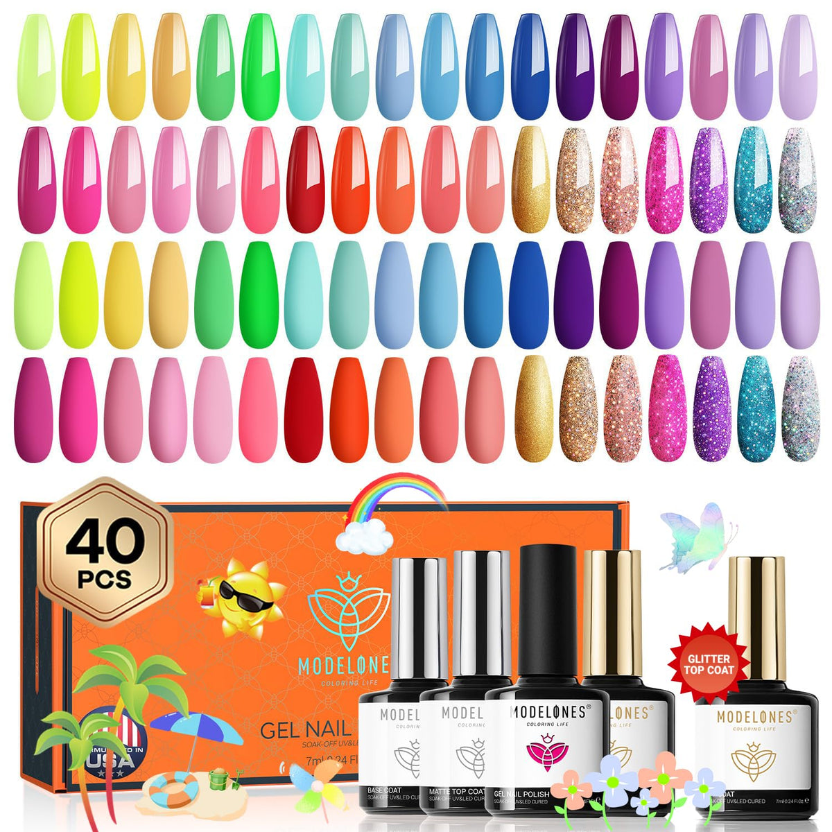 modelones front packaging showing full 40-piece kit and color variety benefit