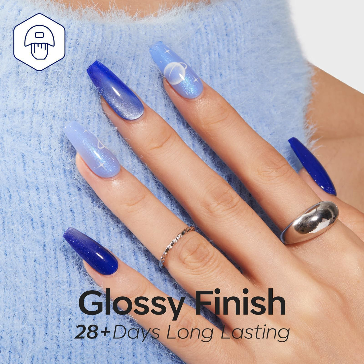 modelones glitter detail sparkle on nails adding eye-catching shimmer