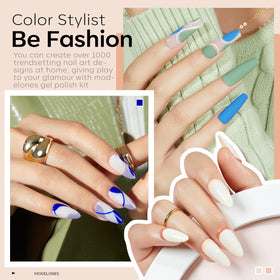 modelones glossy top coat cured to a mirror-like shine for long-lasting finish
