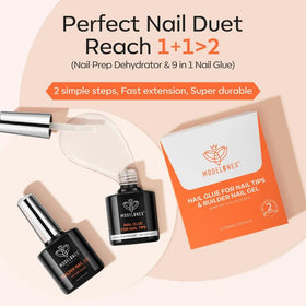 modelones glue gel precision applicator showing accurate adhesive placement