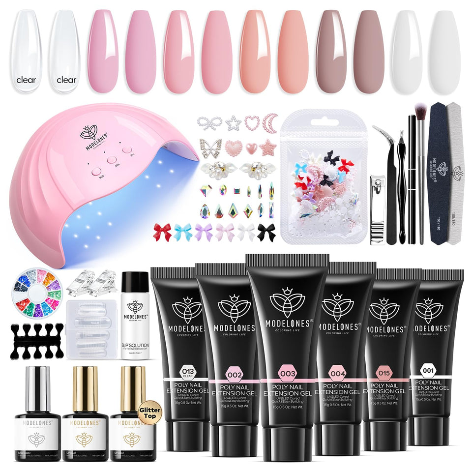 modelones kit front packaging showing all components for easy home manicures