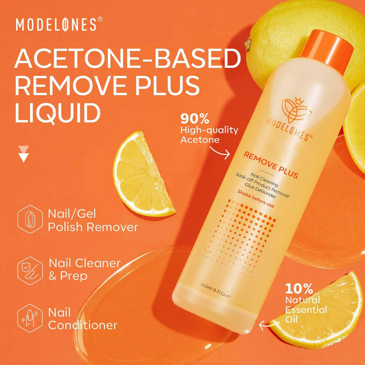 modelones label close-up highlighting ingredients and professional-strength benefit