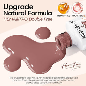 modelones label ingredients closeup showing HEMA-free formula for sensitive-minded users benefit