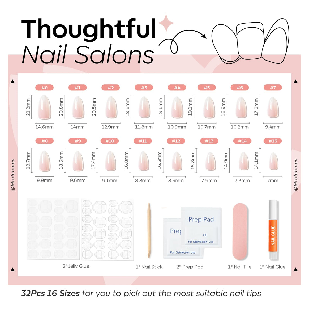 Modelones lifestyle handshot wearing nails showing wearable style for events