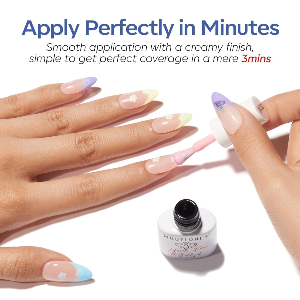 modelones lifestyle summer manicure on hands outdoors, seasonal aesthetic