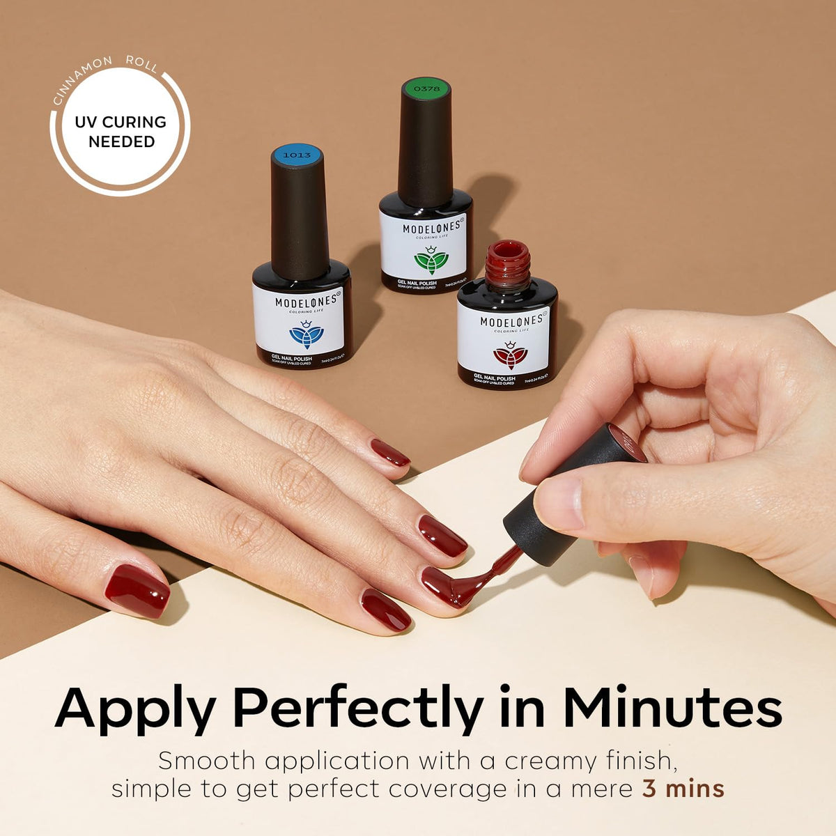 modelones lifestyle tabletop manicure scene demonstrating at-home salon convenience