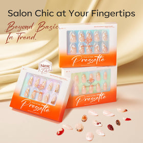 modelones lifestyle shot of woman wearing nails boosting polished outfit appeal