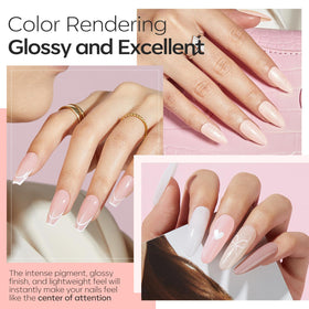 modelones liquid bottles detail showing bond base activator top coat for strong adhesion