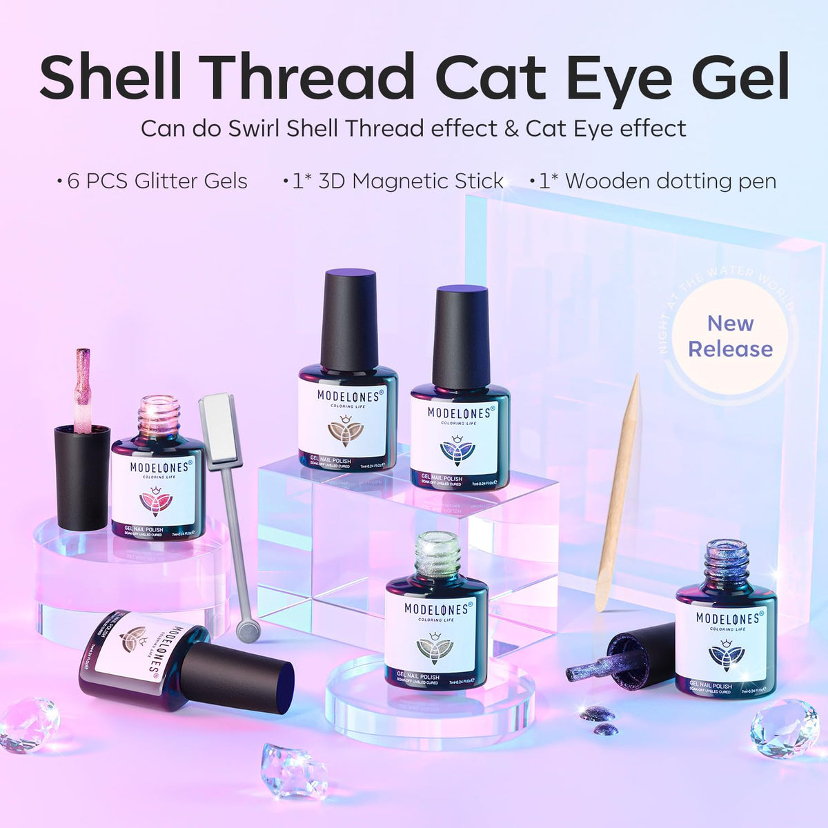 modelones magnet and dot pen tools demonstrating cat-eye creation and swirl textures benefit versatility