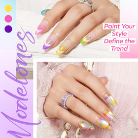 modelones magnet tool detail held above nail, creates reflective cat-eye