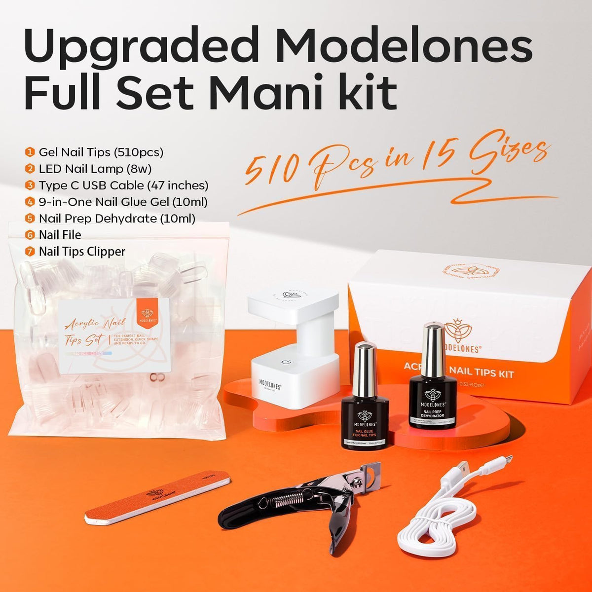 modelones mini UV LED lamp curing nails showing fast, portable gel curing