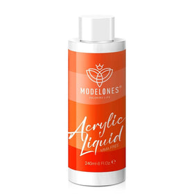 modelones front bottle showing clear monomer and easy-pour cap for precise use
