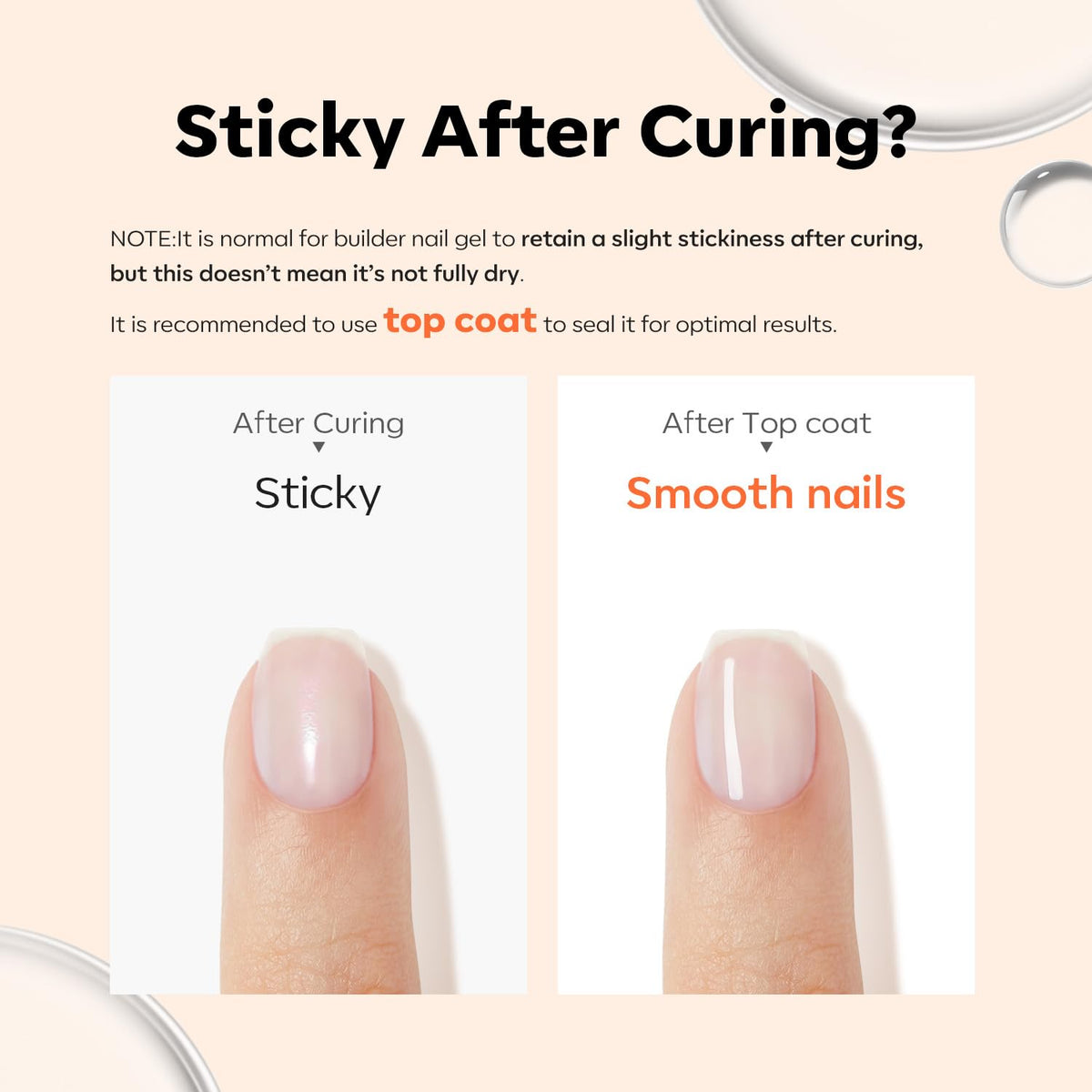 modelones nail tips attached with glue gel demonstrating secure bond