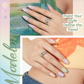 modelones nail wheel swatches displaying six pastel shades for easy selection