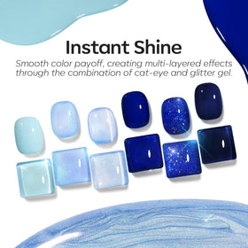 modelones palette layout with all six blue shades for mixing ideas