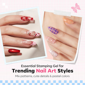 modelones close-up of plaid stamping plate with crisp check details