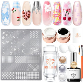 modelones kit front packaging showing full plaid stamp set for easy use