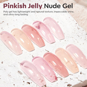 modelones close-up of labeled gel tubes highlighting texture and translucent shades for selection