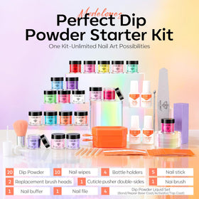 modelones powder color array displaying 20 shades for versatile styles
