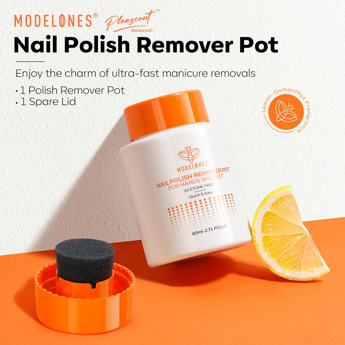 modelones removing polish from fingernail in use, fast tidy removal benefit