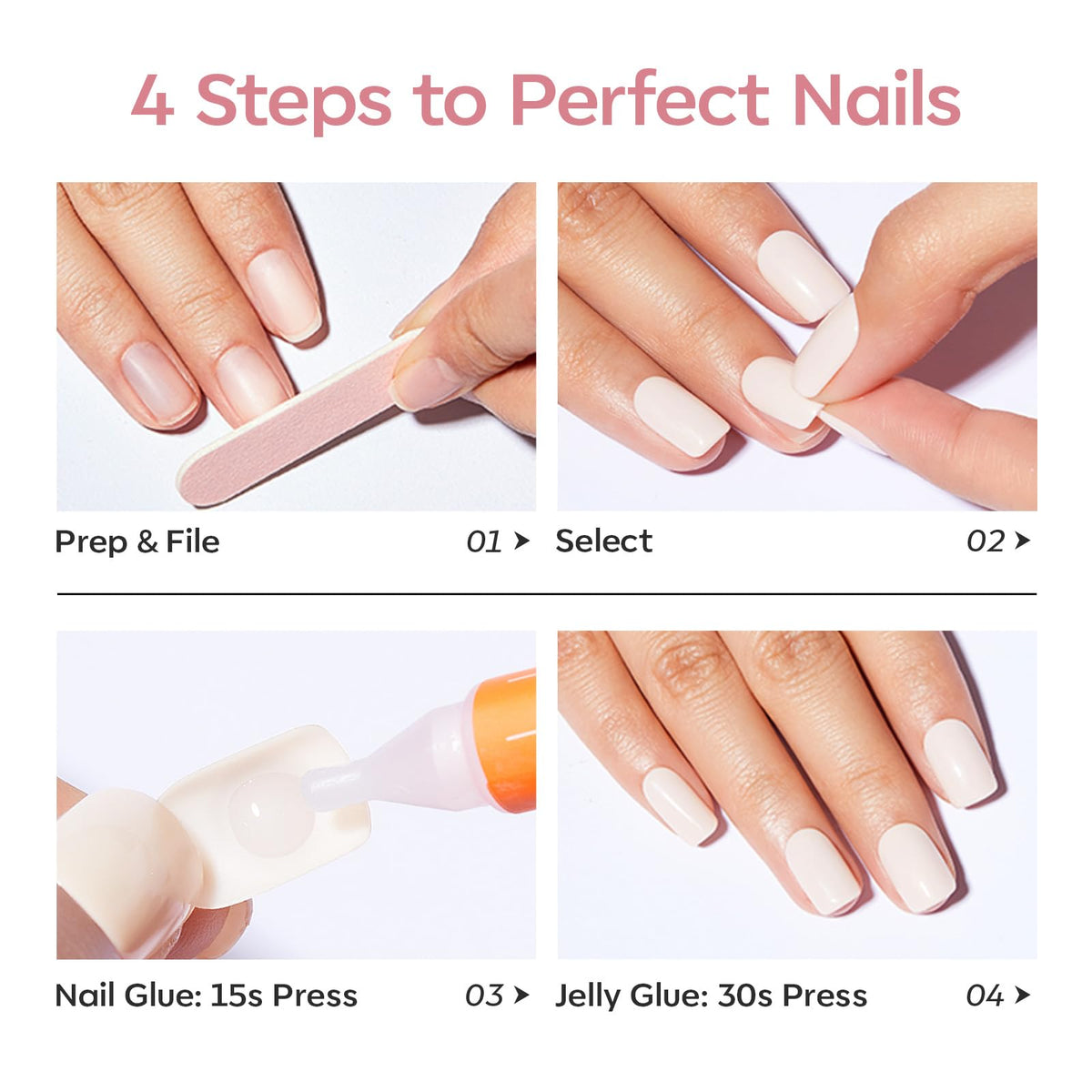 modelones cleaned reusable nails after removal for multiple uses and savings