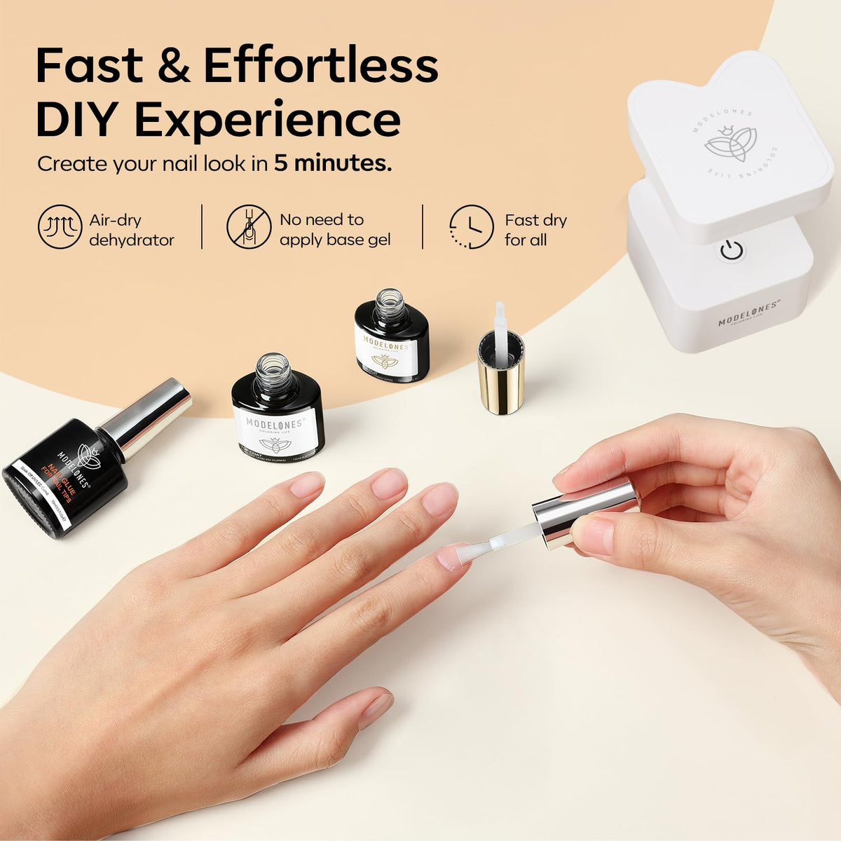 modelones rhinestone nail art secured and cured showing precision and durability benefit
