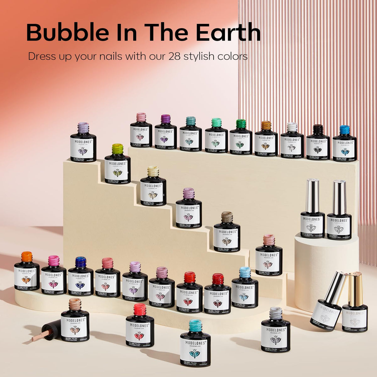 modelones at-home salon setup with cured nails, demonstrating professional results