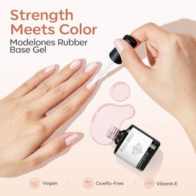 modelones bottle next to hand showing size and practical portability