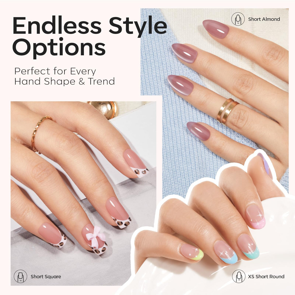 modelones short square tip close-up showing straight edge benefit