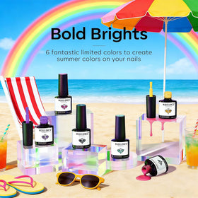 modelones six bottles arranged to display full neon color range vividly