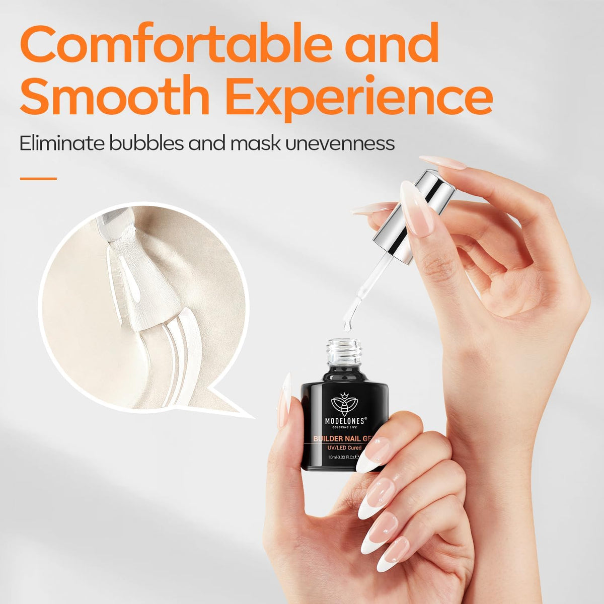 modelones 10ml bottles beside a ruler showing compact size and travel-friendly convenience