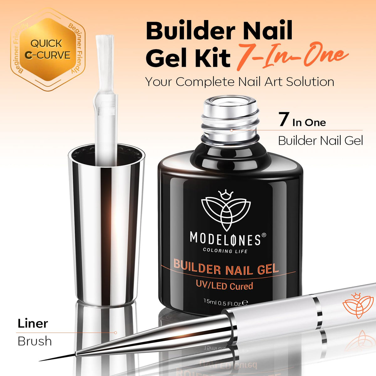 modelones 15ml bottle held in hand showing compact travel-friendly size