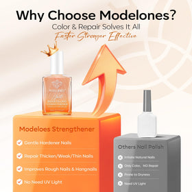 modelones 15ml bottle beside ruler showing compact travel-friendly benefit