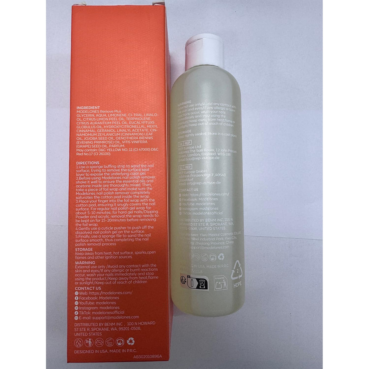modelones bottle beside a ruler showing compact 8 fl oz size for travel convenience