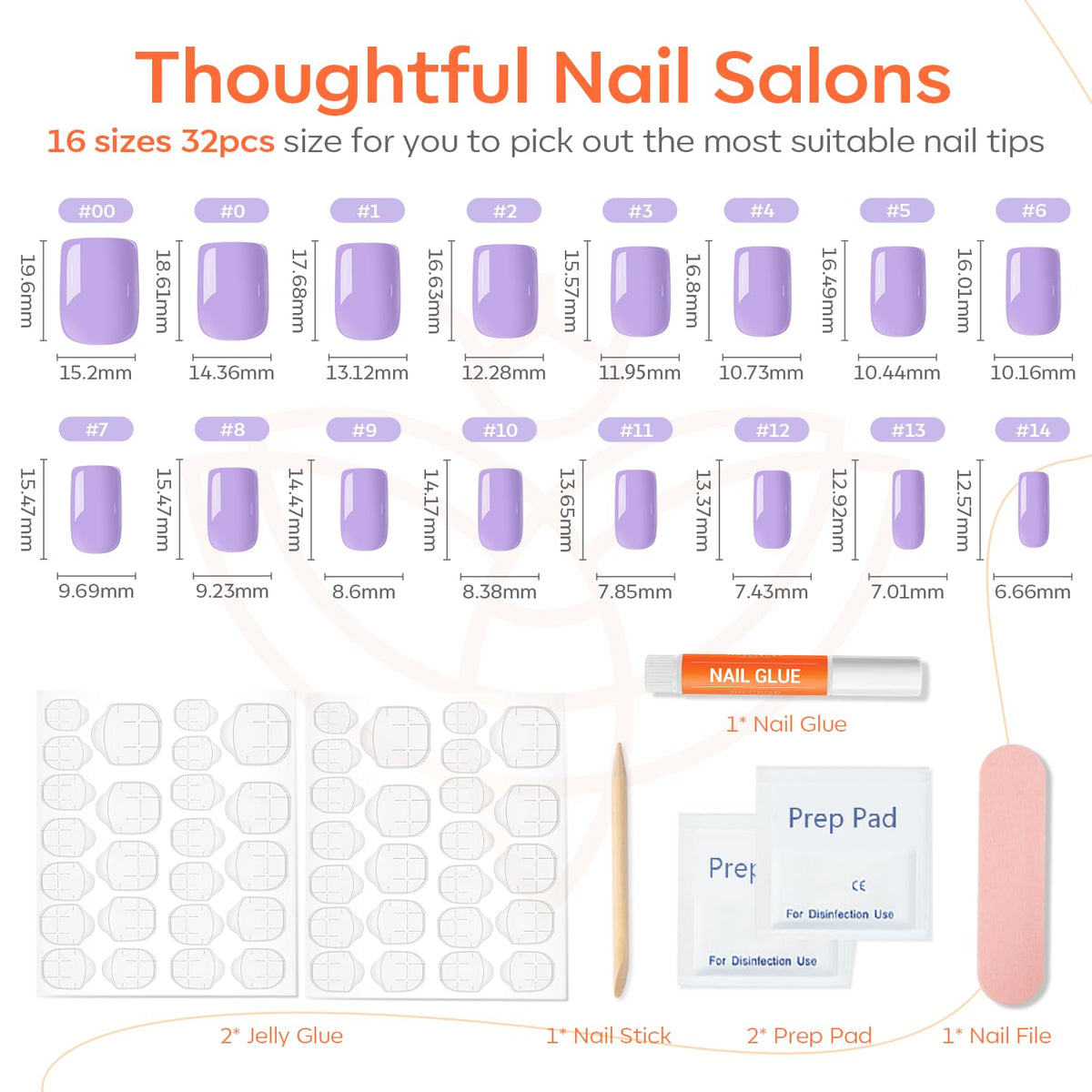 modelones size comparison with 16 sizes displayed for precise fit on every finger