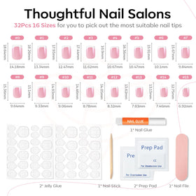 modelones layout of 16 sizes 32pcs organized to show matching options and fit accuracy