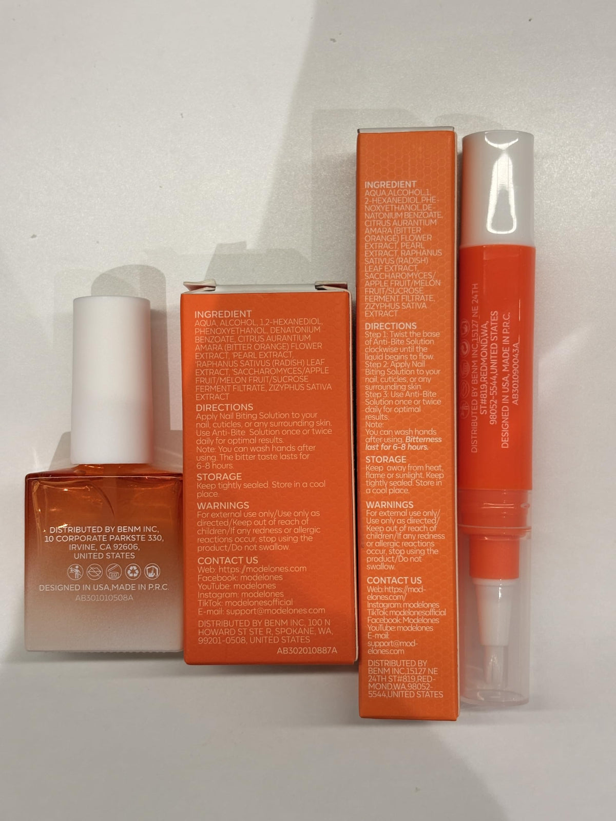 modelones kit next to a ruler showing 7ml pen and 12ml polish sizes