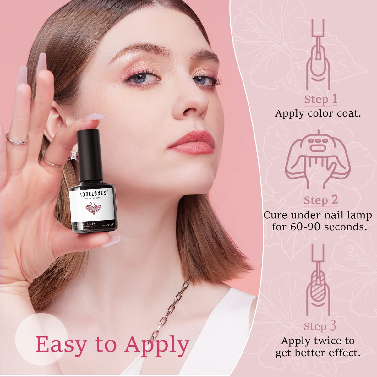 modelones size scale with coin showing 7 ml bottle volume for travel-friendly benefit