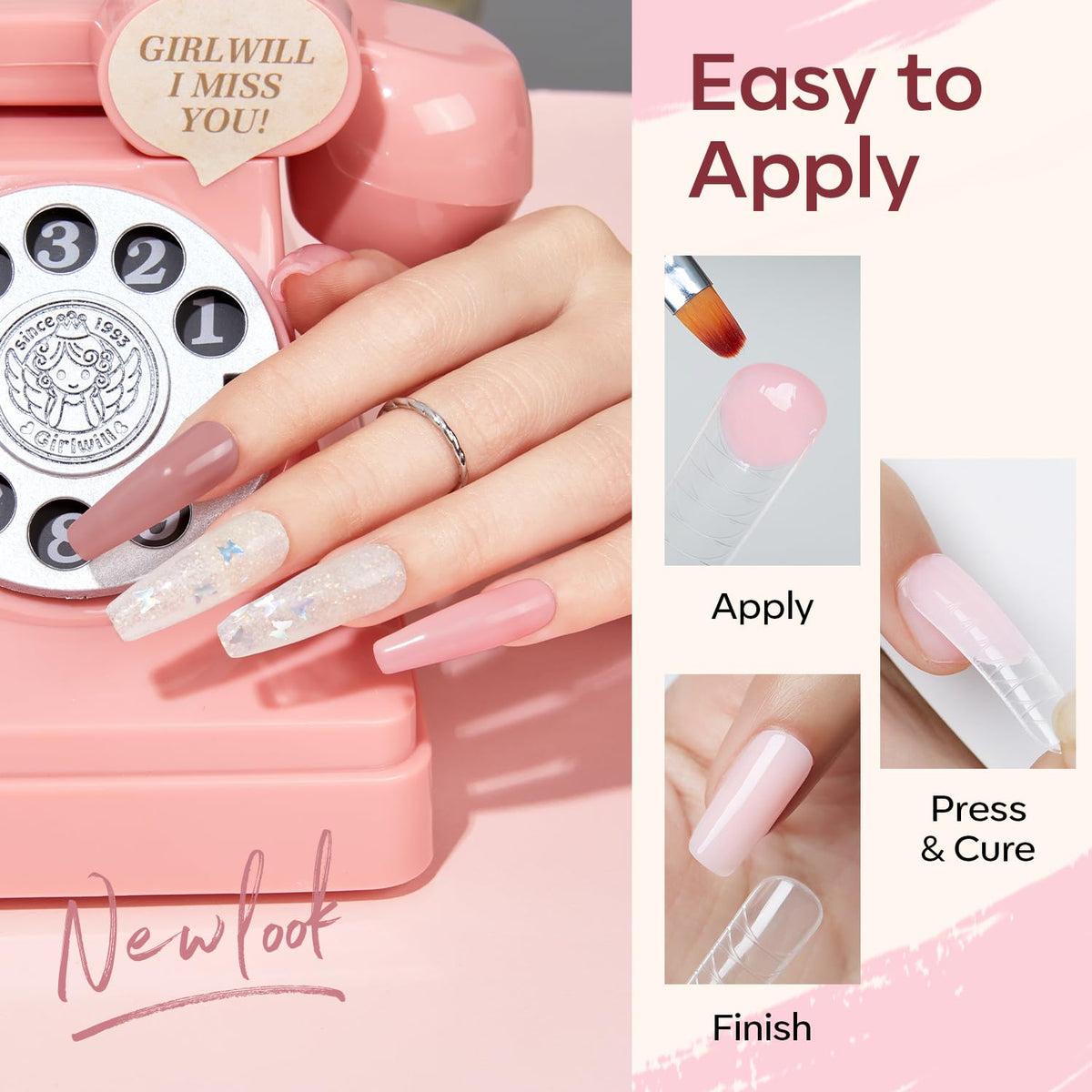 modelones slip solution with brush and spatula for precise application