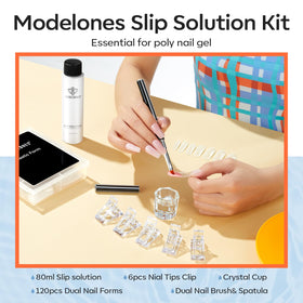 modelones slip solution bottle closeup highlighting non‑irritating smooth formula
